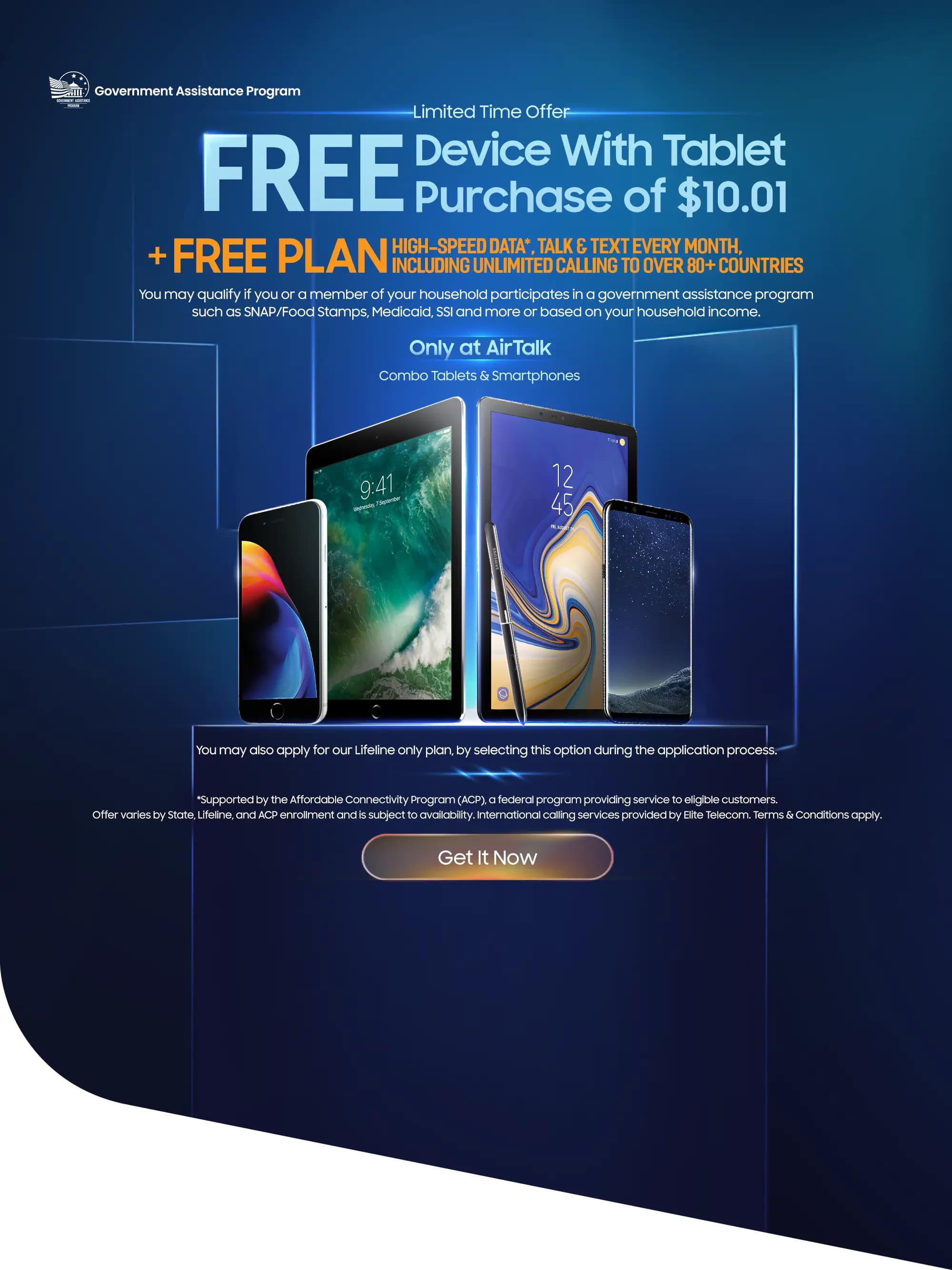 Government Benefit Program  Free Smartphone with Free Monthly