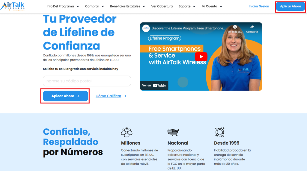 Teléfono y tableta gratis del gobierno