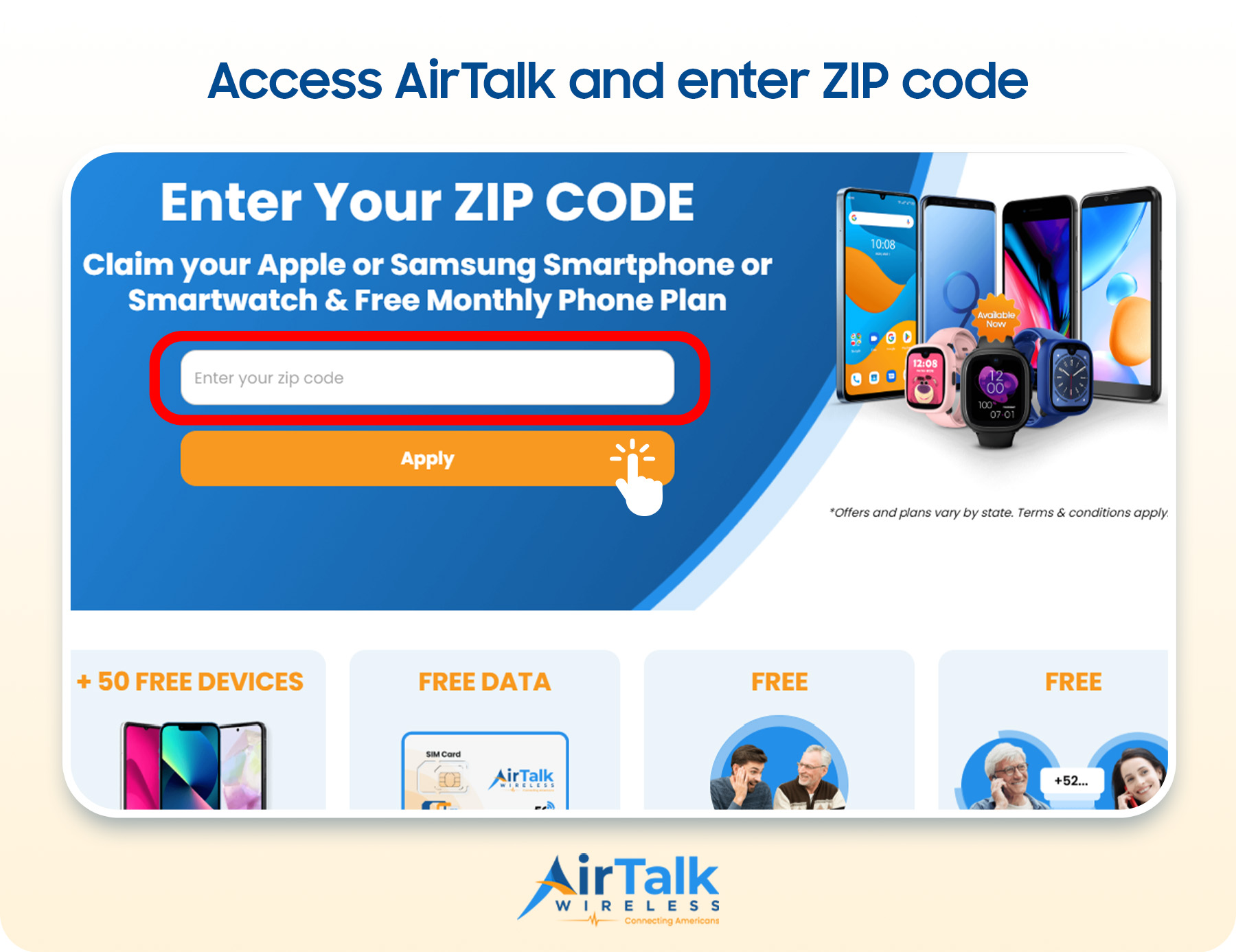 get a FREE large screen cell phone with AirTalk