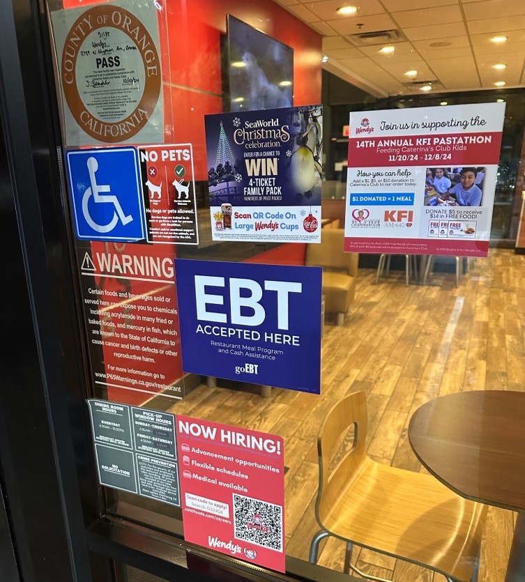 does wendy's accept ebt