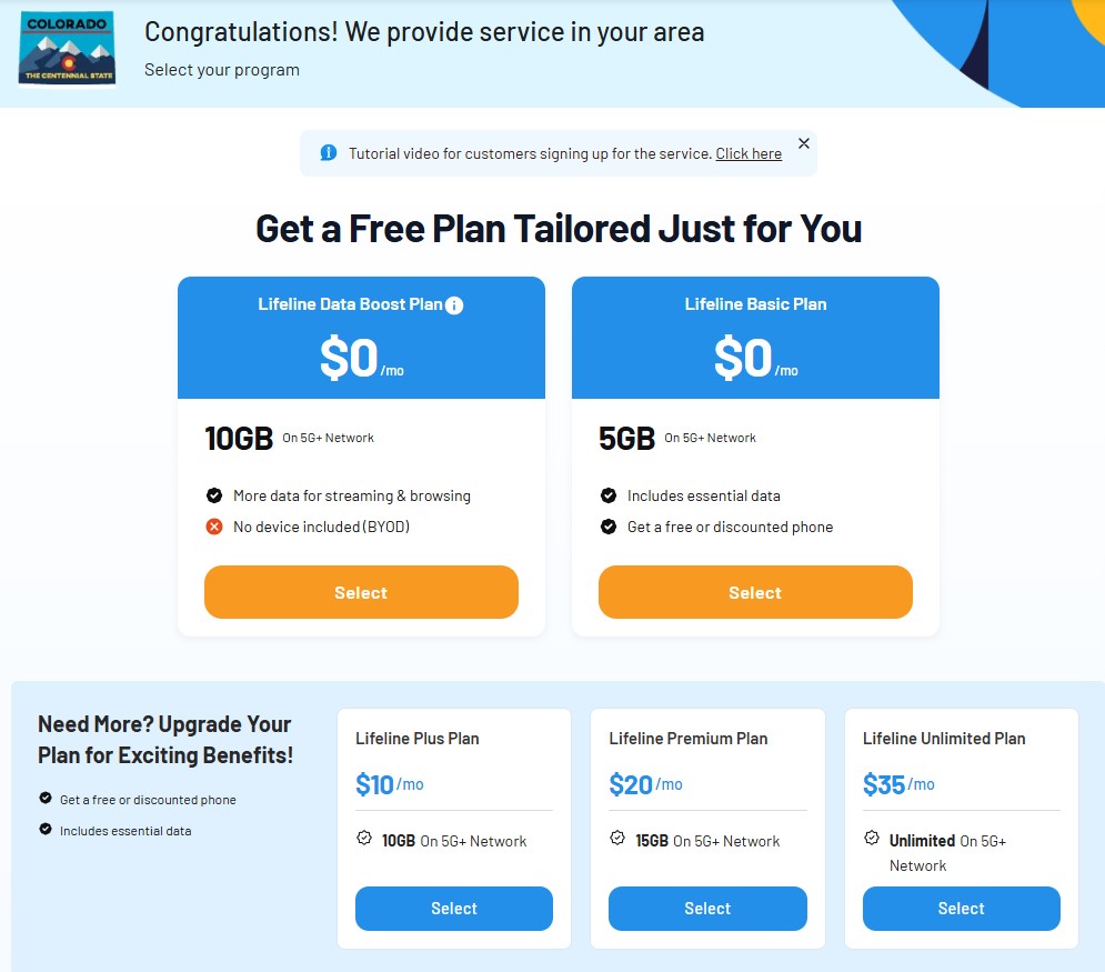 free lifeline phone service in colorado