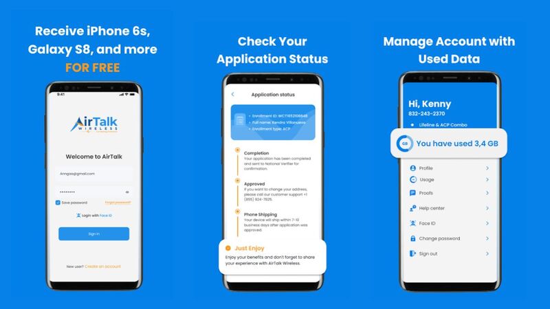 AirTalk Wireless login check status