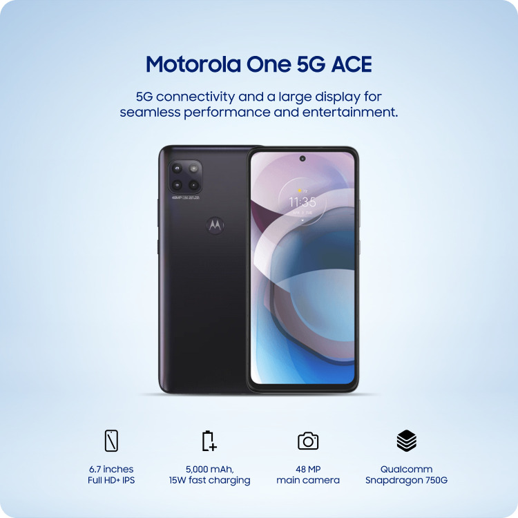 free government phone Motorola One 5G ACE
