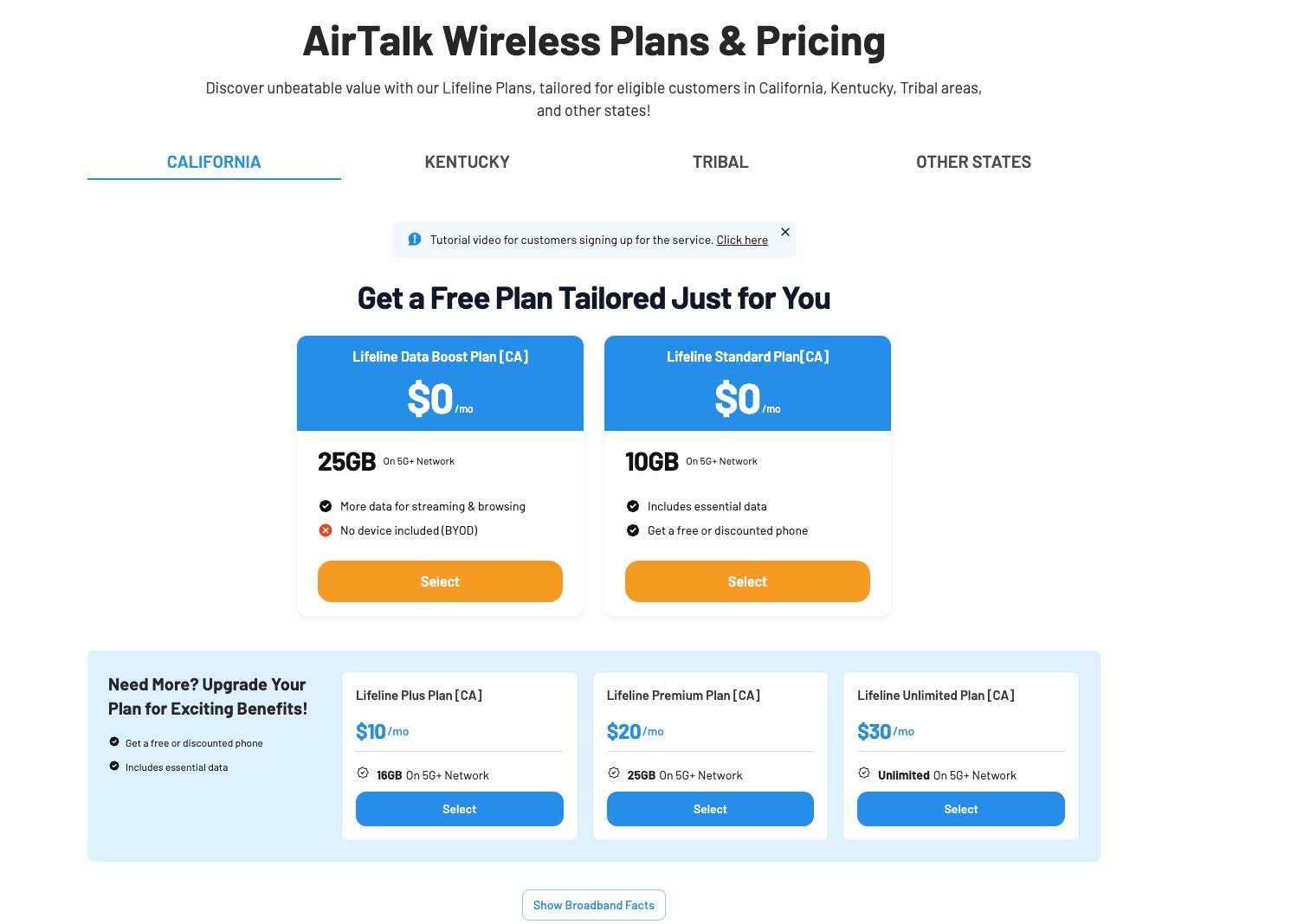 airtalk free phone plans